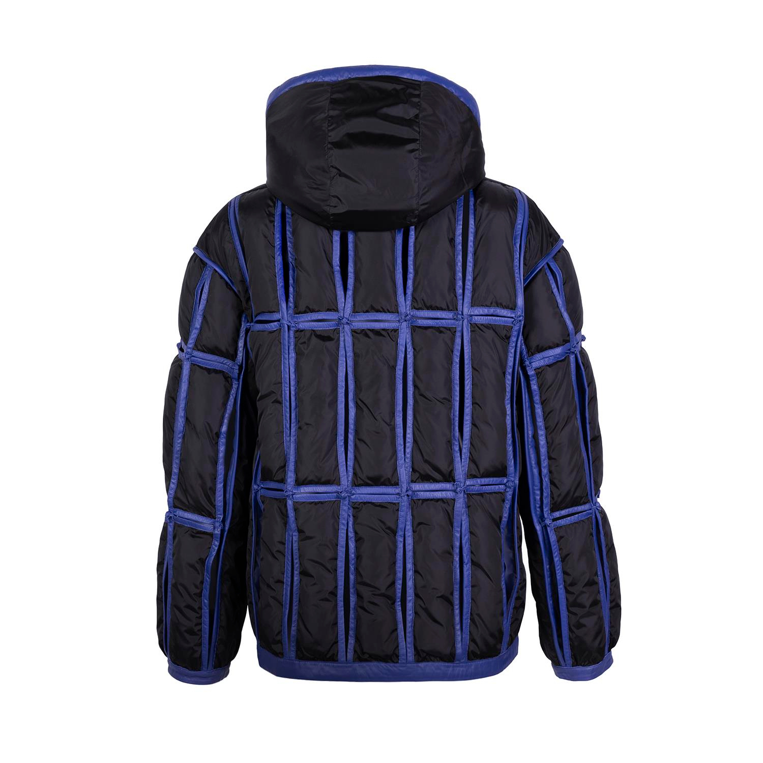 K14458 | LEATHER CUT-OUT PUFFER JACKET