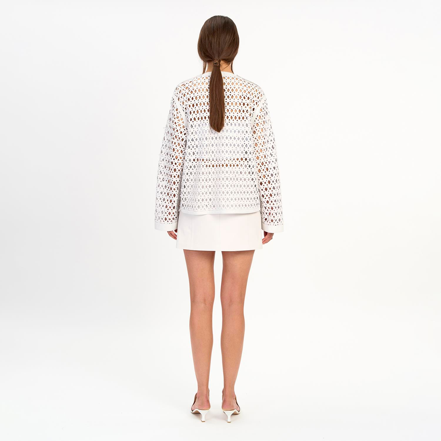 K14462 | Leather Over Sweatshirt