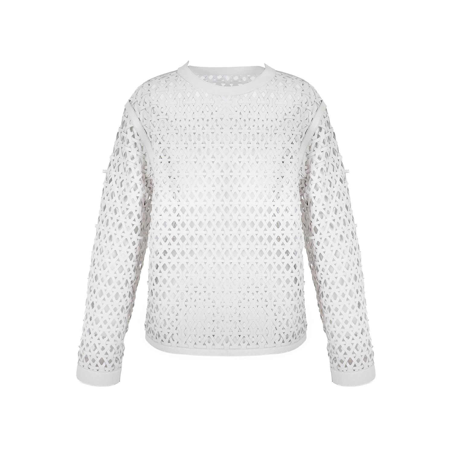 K14462 | Leather Over Sweatshirt