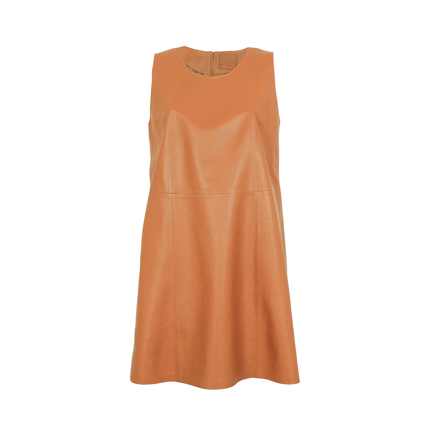 K14510 | Leather Mini A-Line Dress