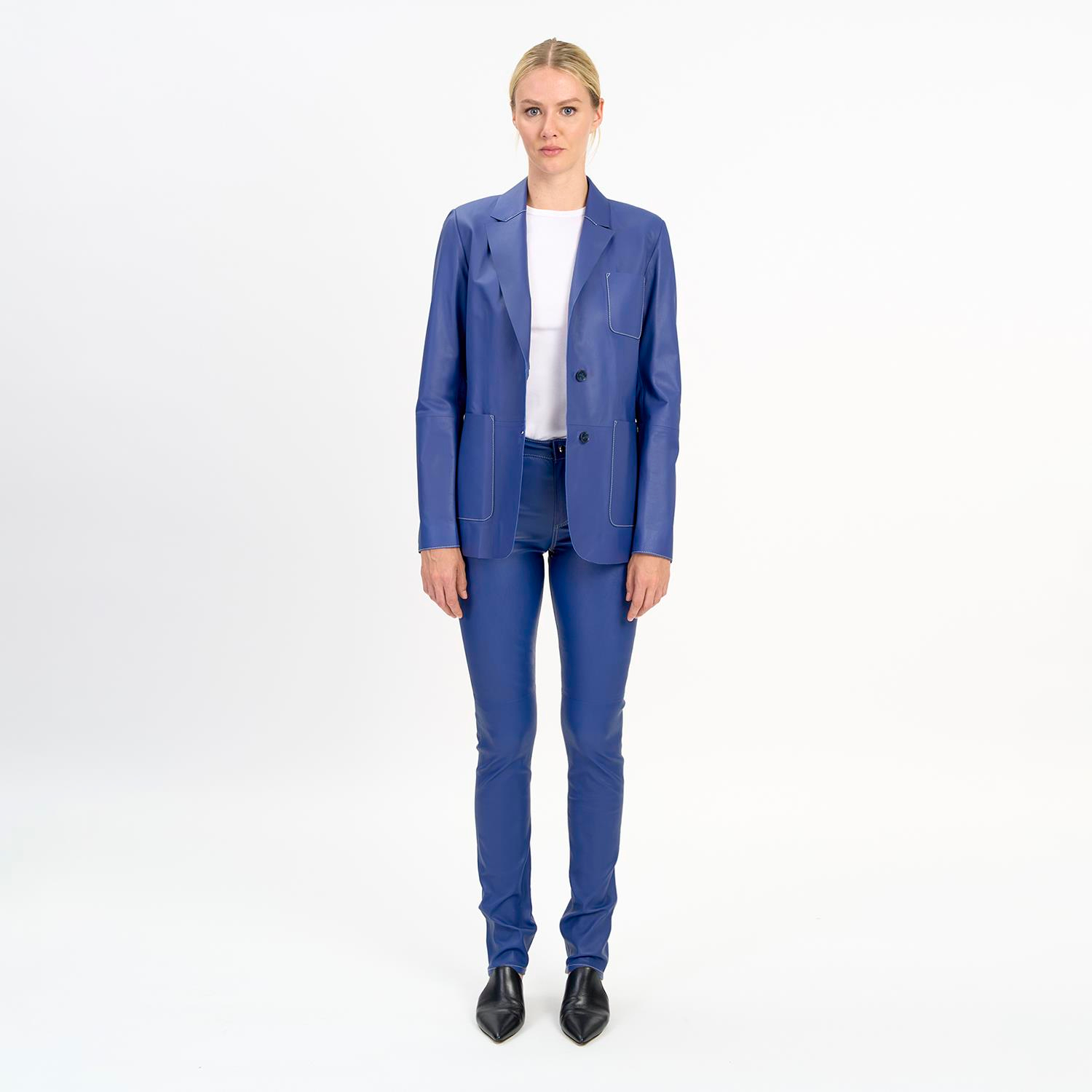 K14518 | Leather Blazer Jacket