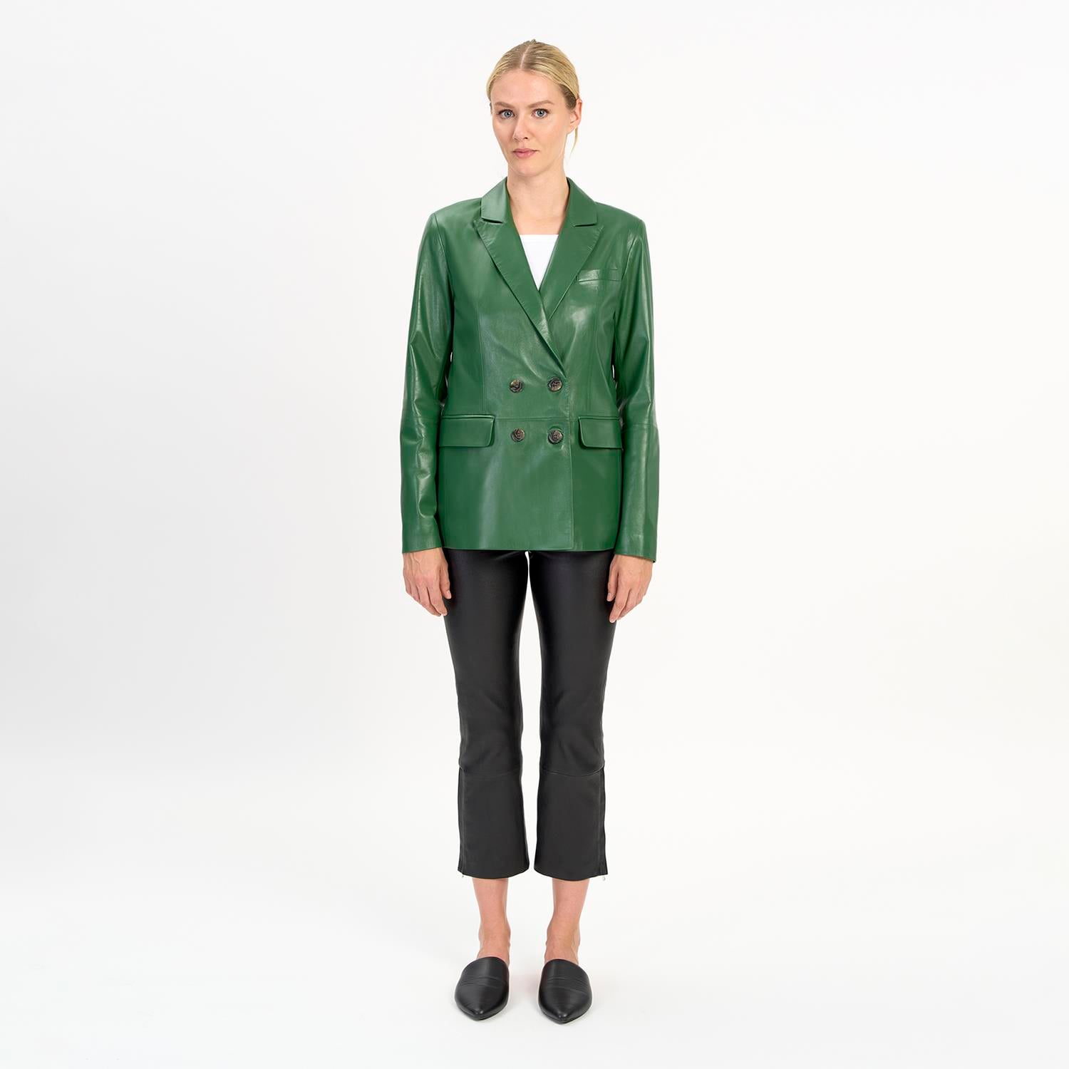 K14519 | Leather Blazer Jacket