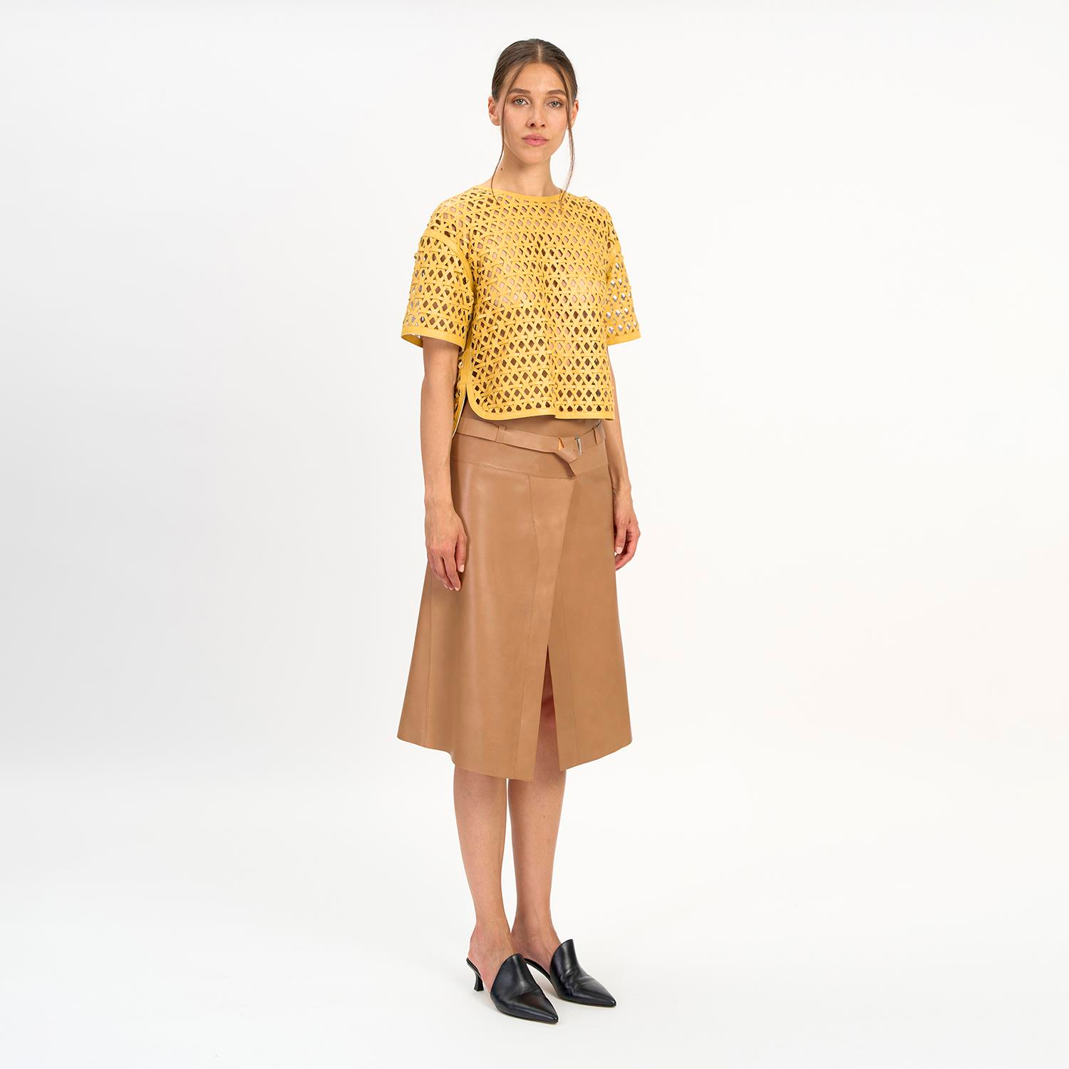 K14521 | Leather Over T-Shirt