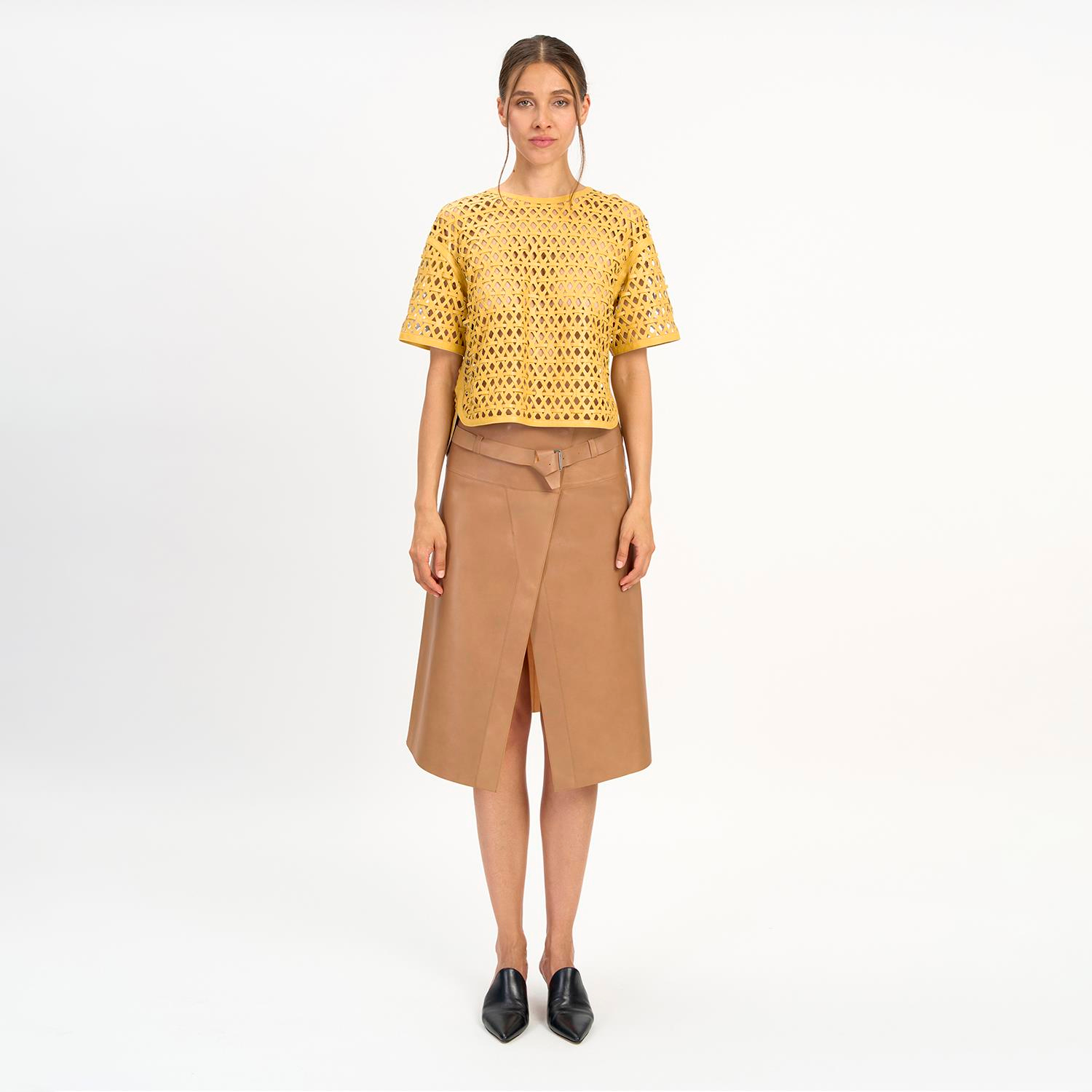 K14521 | Leather Over T-Shirt