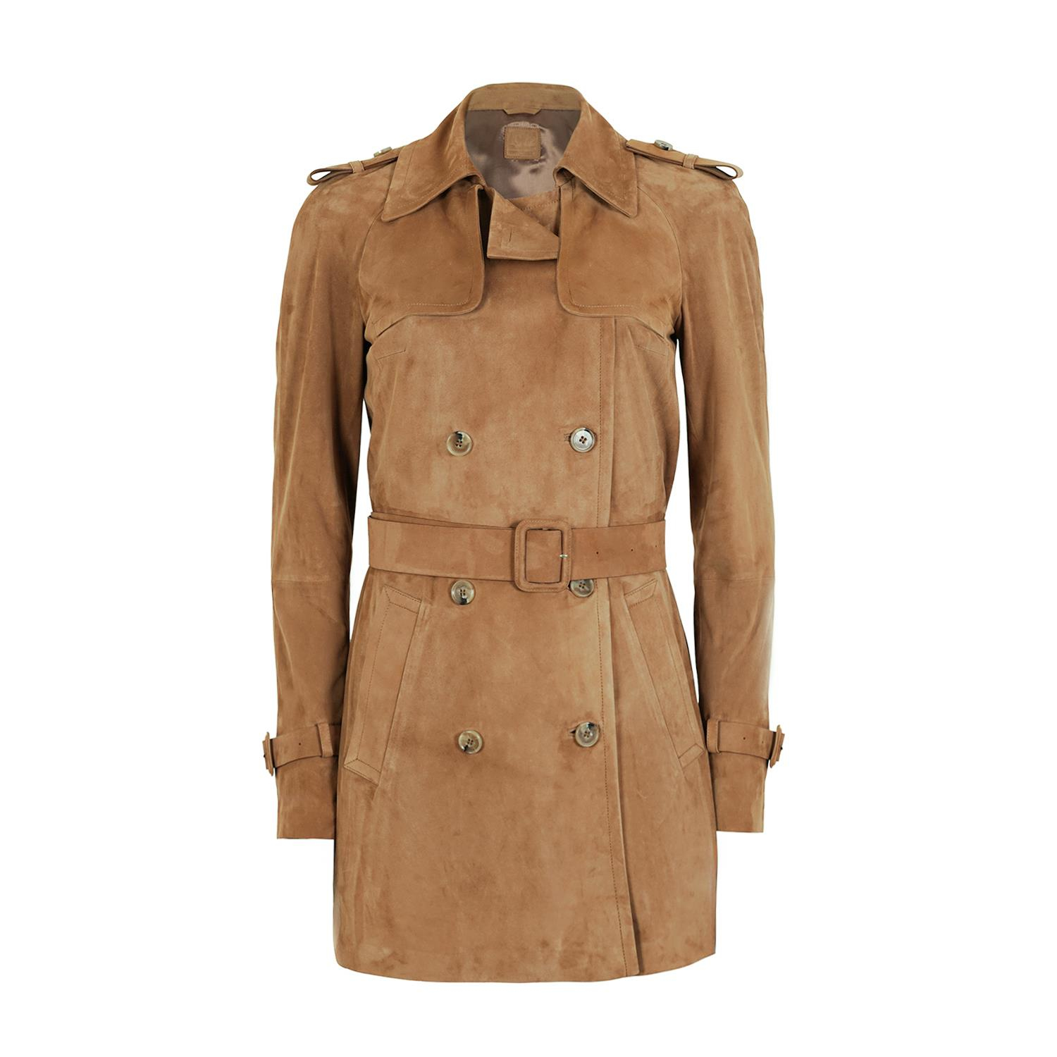K14524 | Leather Caban Trench Coat