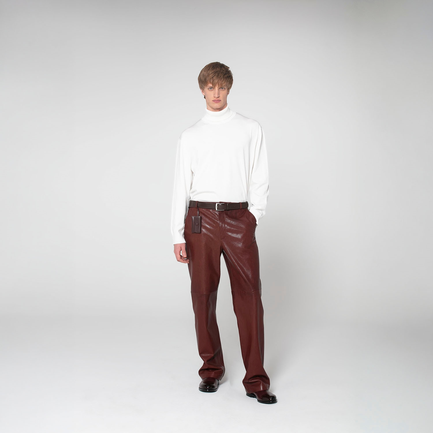 K147801 - LEATHER RELAXED FIT TROUSERS 