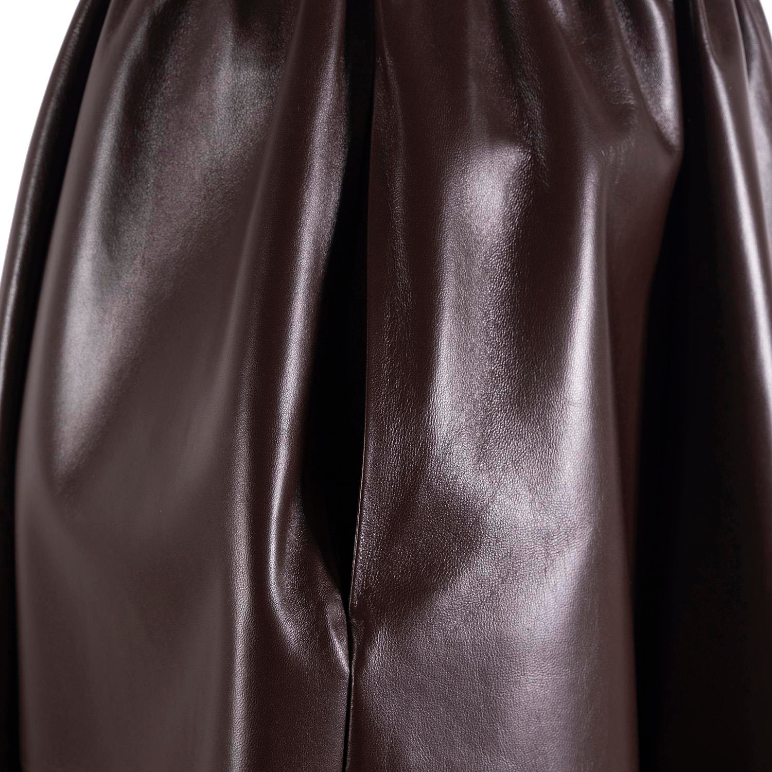 K14843 | Leather Full Skirt with Elastic