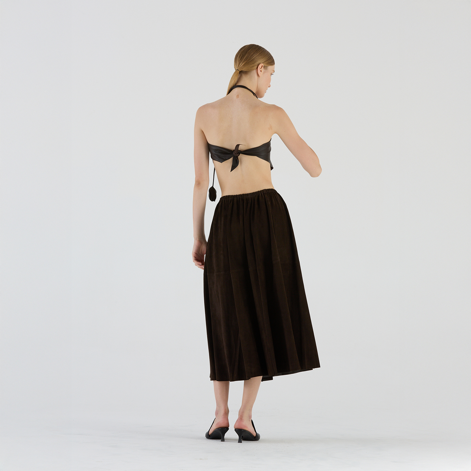 K14901_ |  LEATHER ROUTE SKIRT