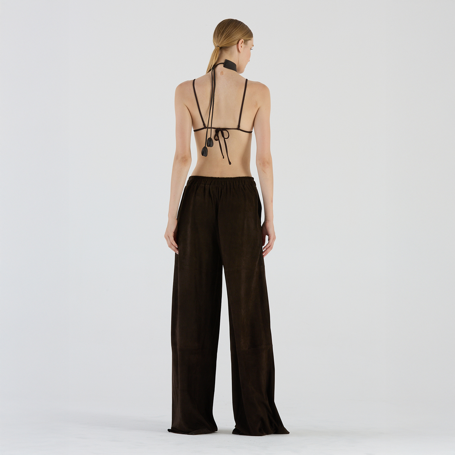 K14903 | LEATHER WIDE LEG PANTS