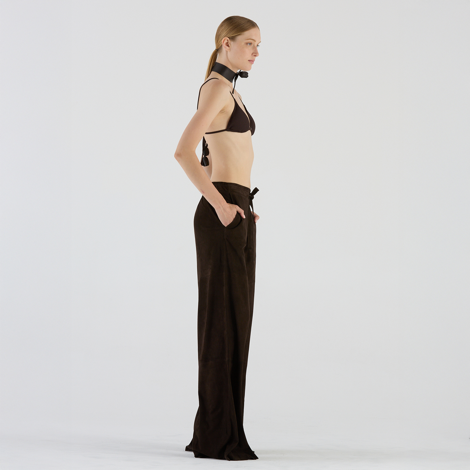 K14903 | LEATHER WIDE LEG PANTS