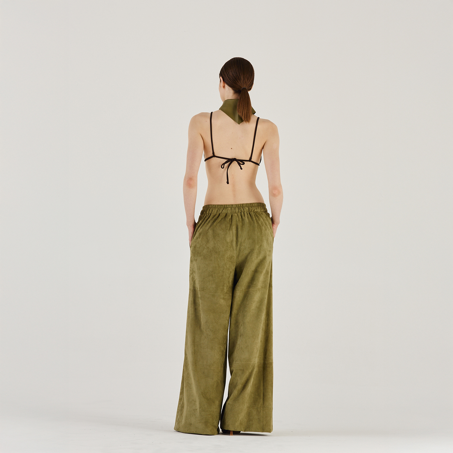 K14903_ | LEATHER WIDE LEG PANTS