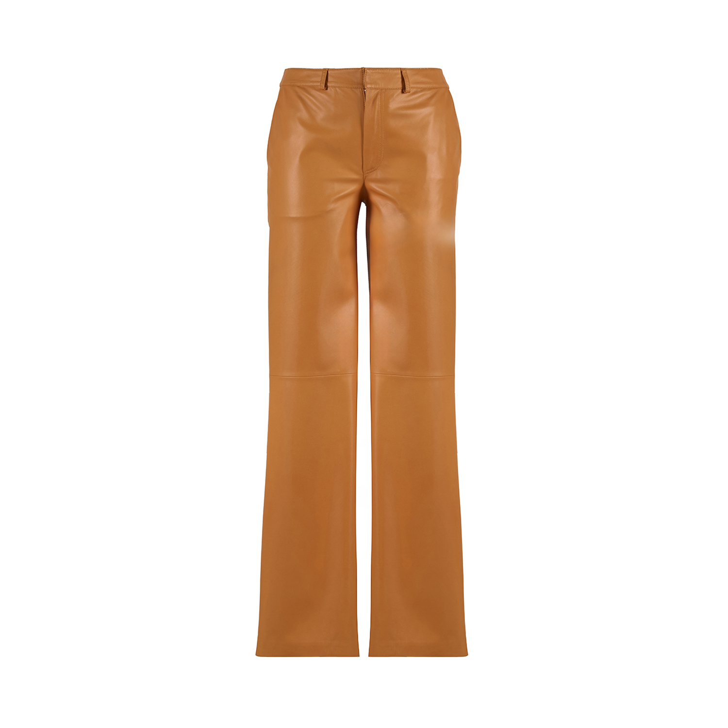 K14915 | LEATHER STRAIGHT LEG PANTS