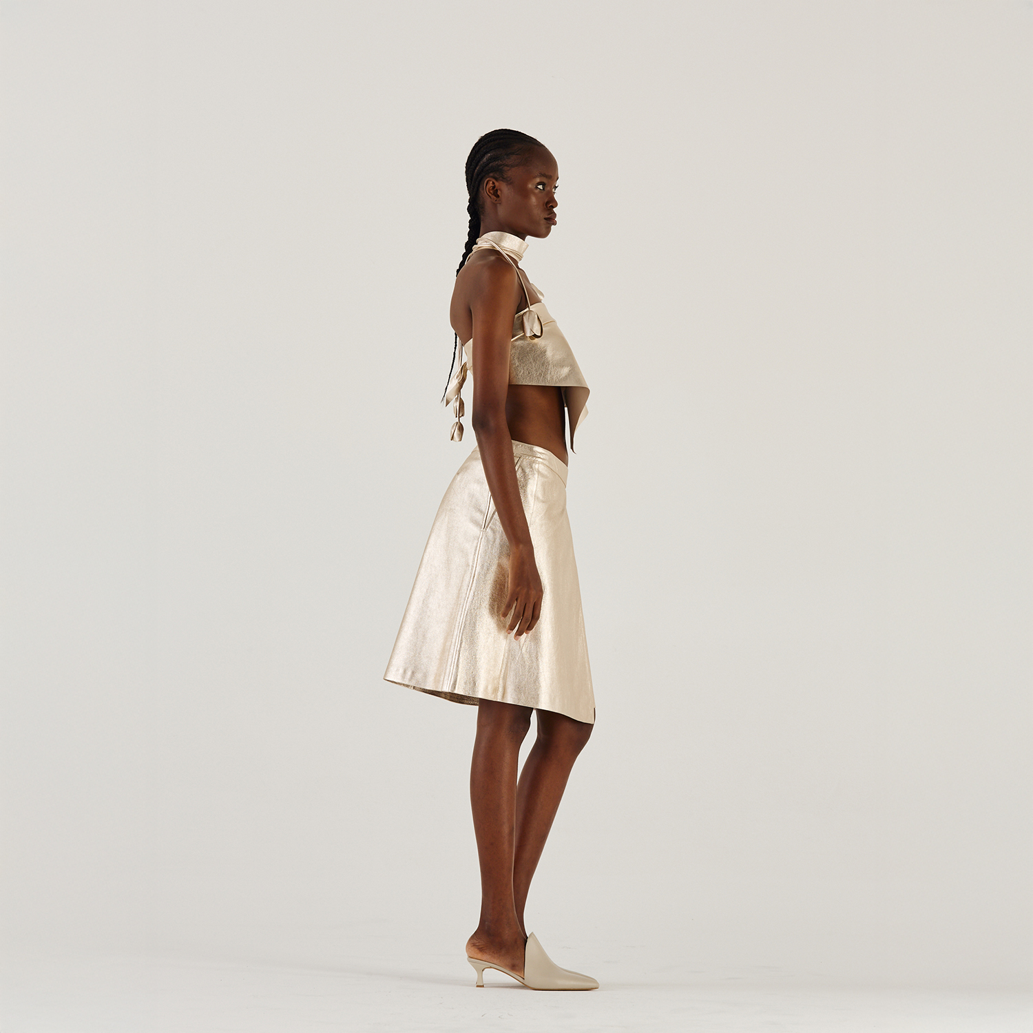 K14916 | LEATHER WRAP SKIRT