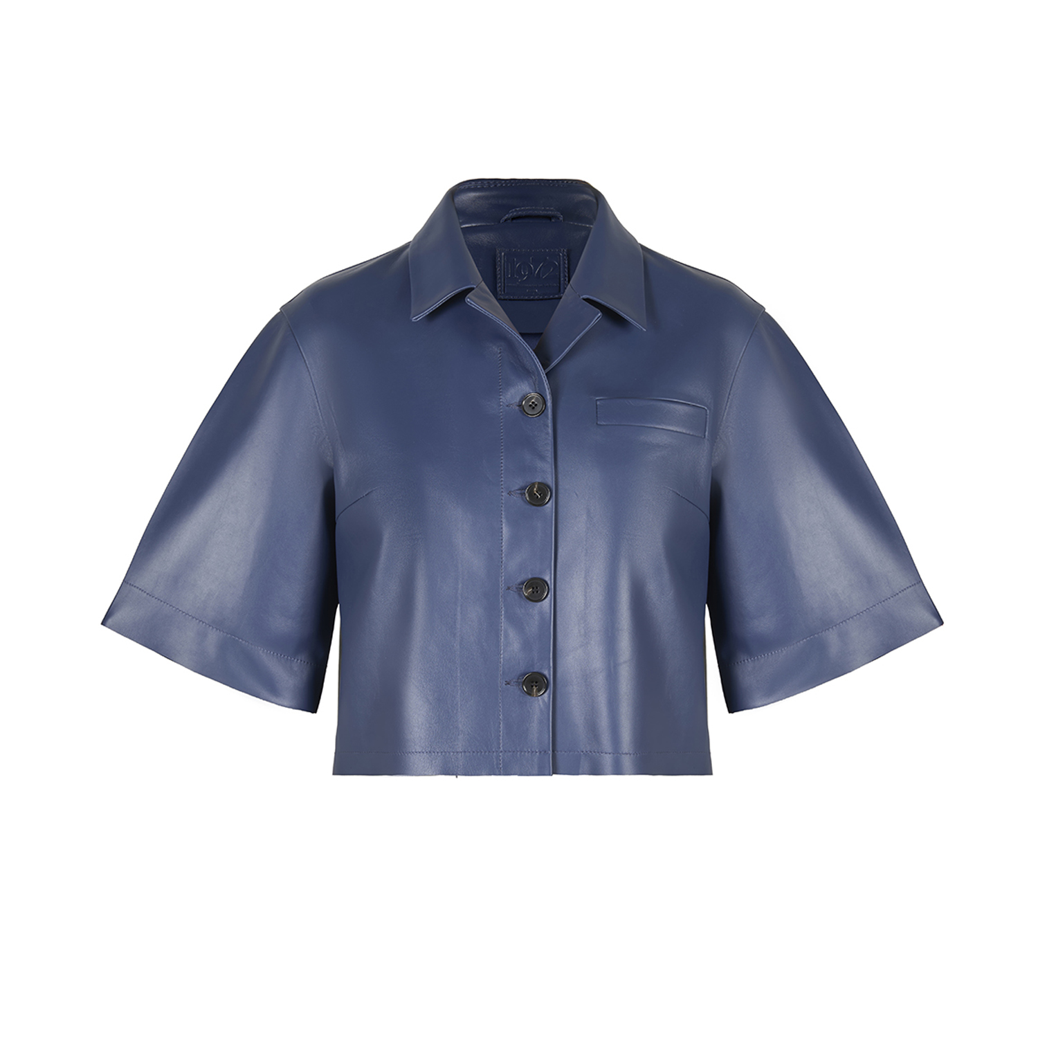 K14917 | LEATHER CROPPED PYJAMA SHIRT