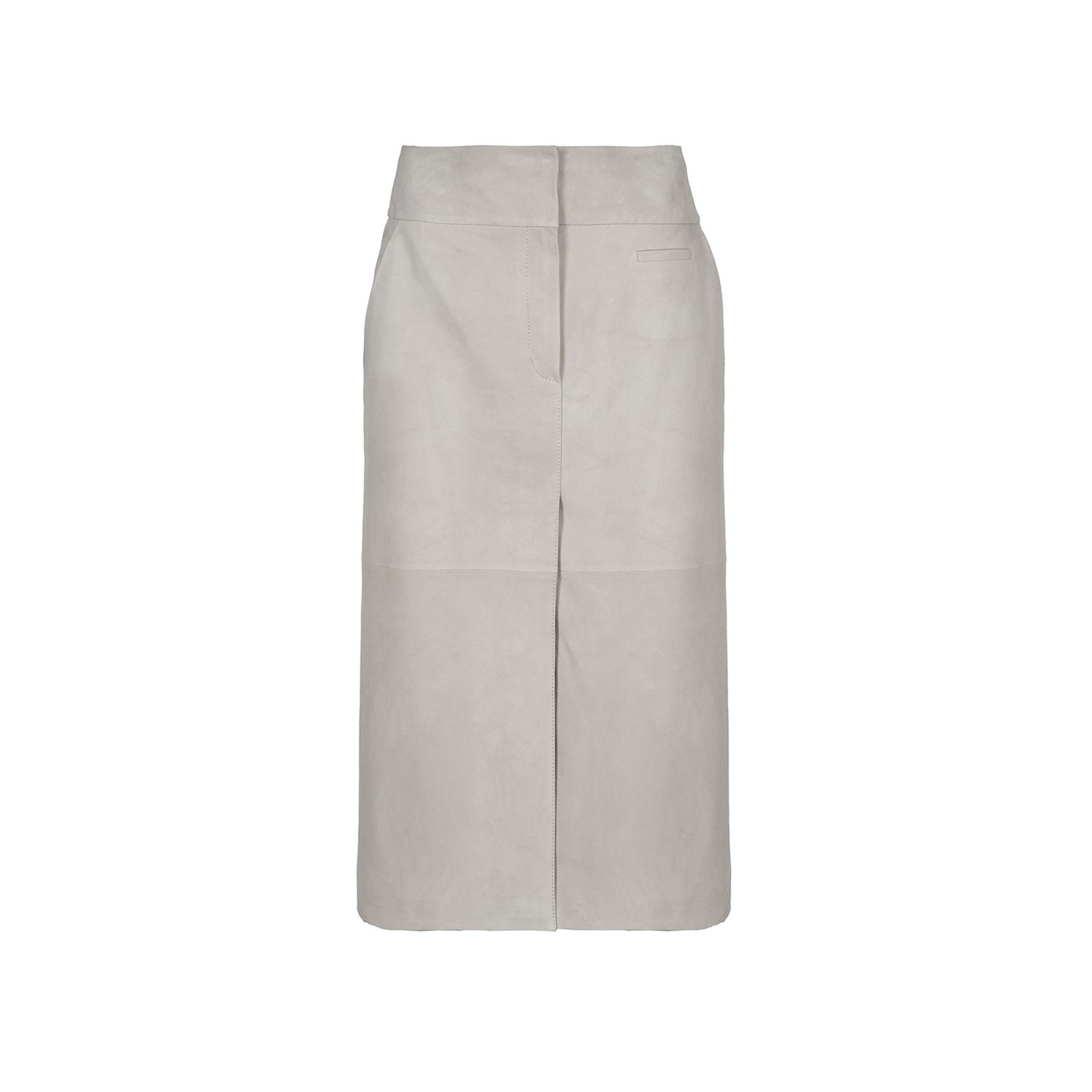 K14919_ |  LEATHER A-LINE LONGETTE SKIRT