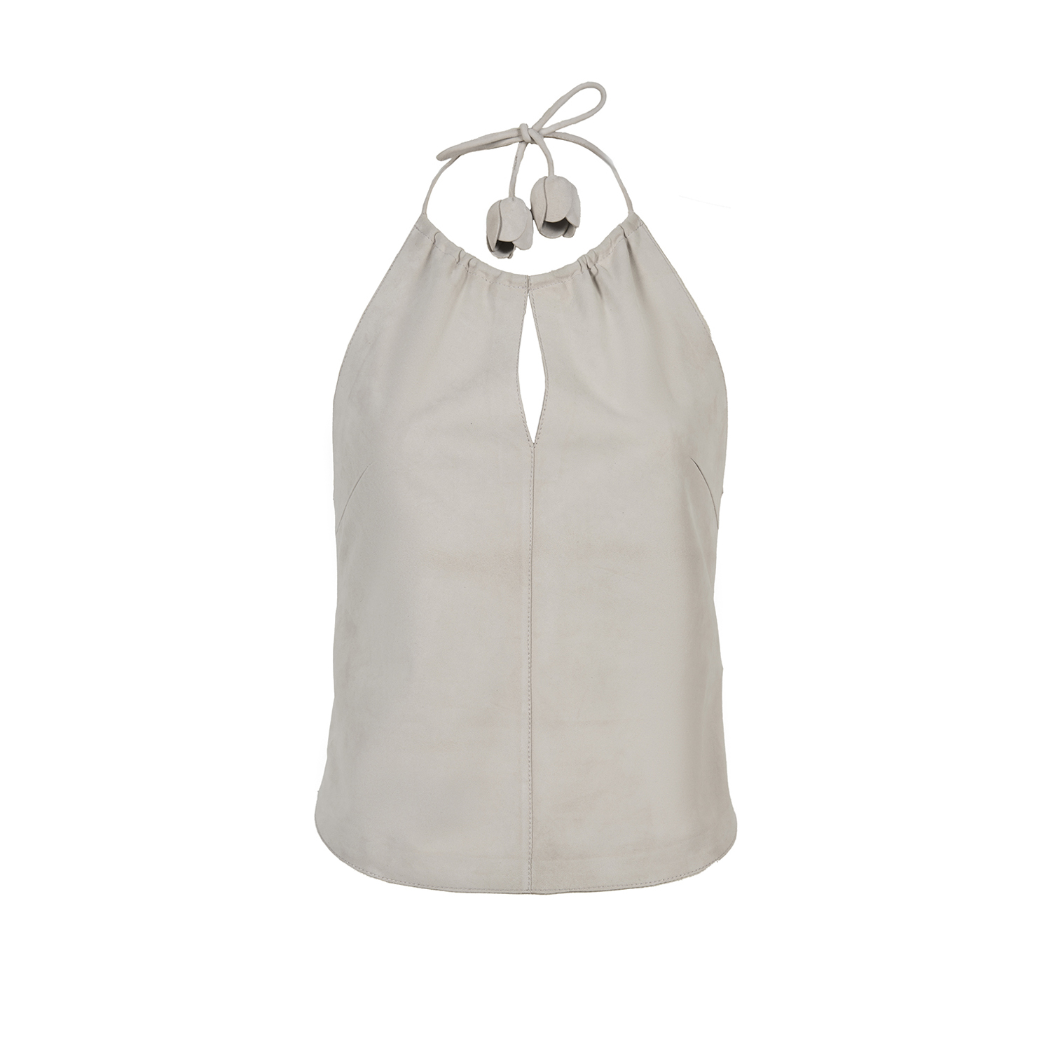 K14922_ | LEATHER APRON TOP