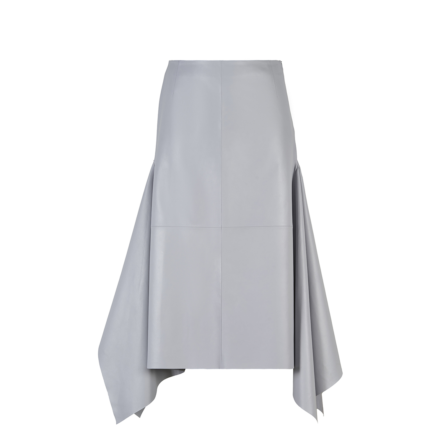 K14931 | LEATHER FOULARD SKIRT