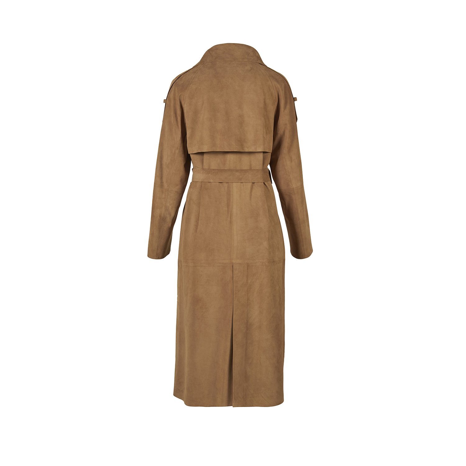 K14938 | LEATHER ROBE TRENCH COAT