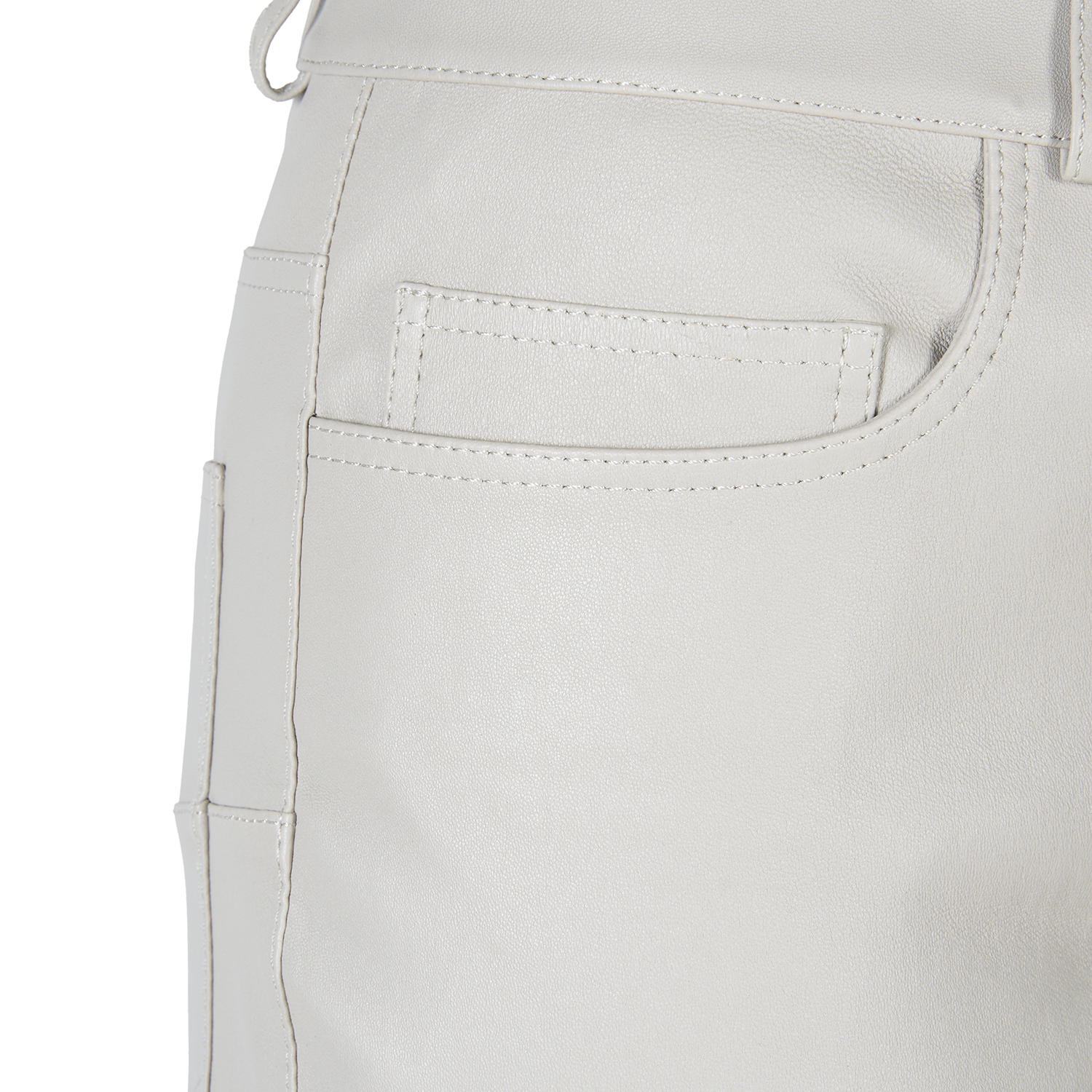 K14943 | LEATHER 5-POCKET STRAIGHT LEG PANTS