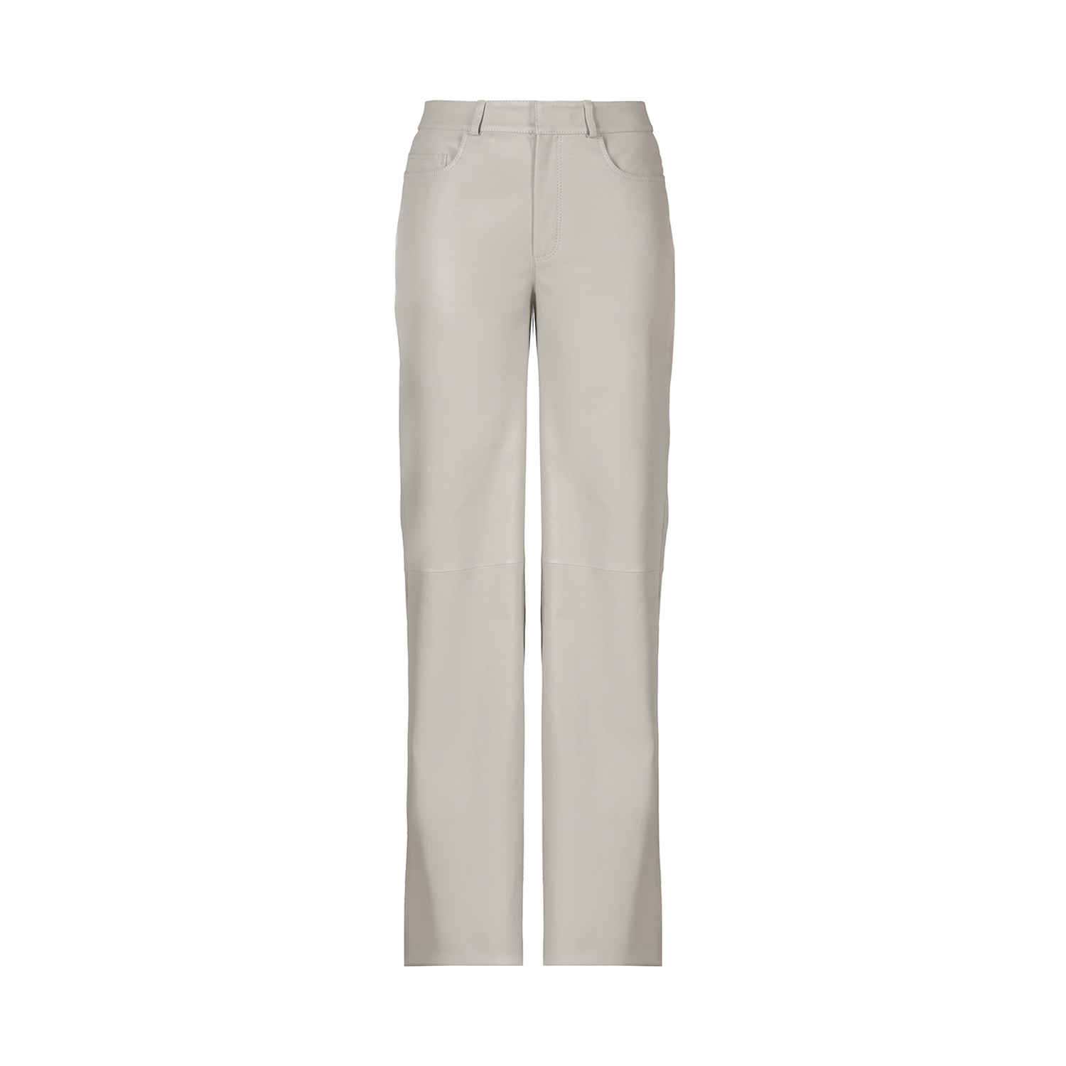 K14943 | LEATHER 5-POCKET STRAIGHT LEG PANTS