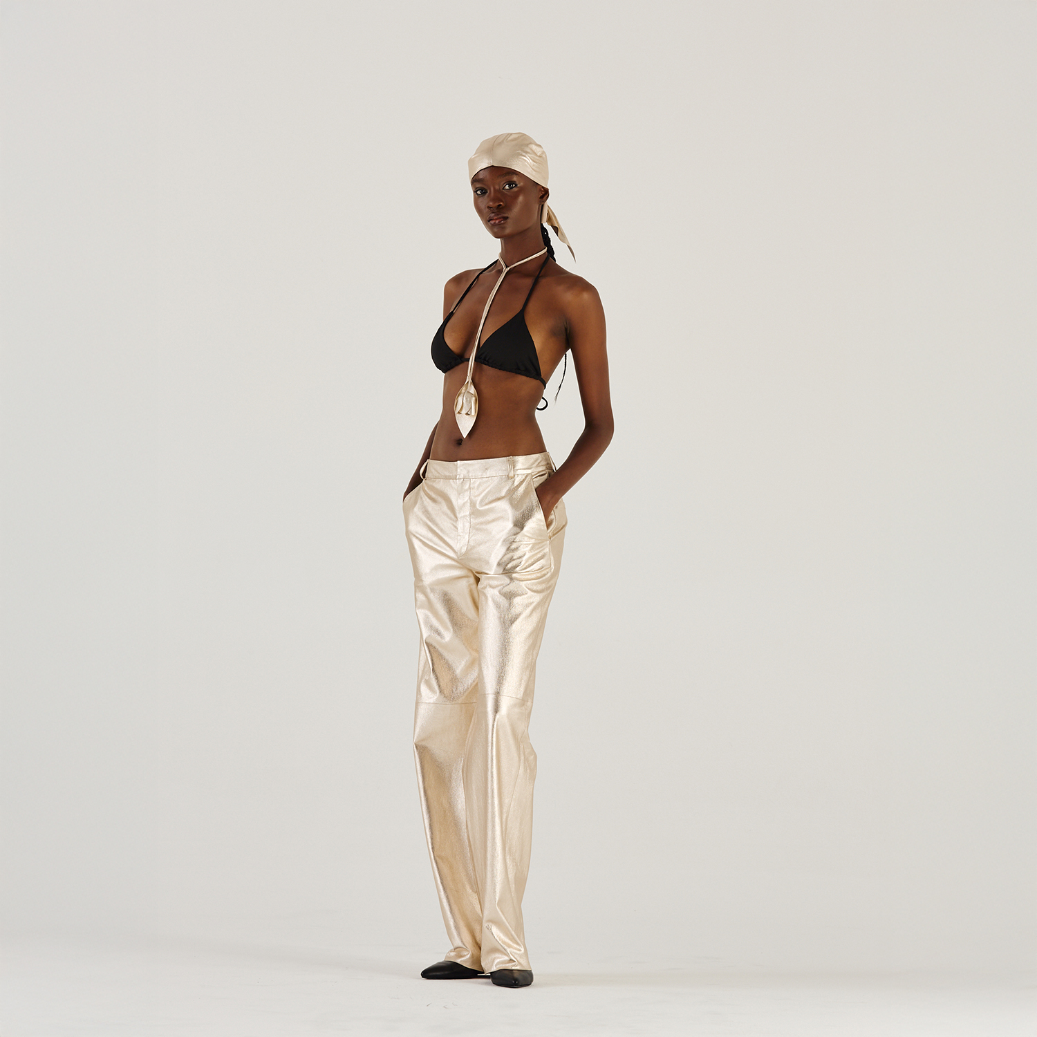 K14944_ | LEATHER RELAXED LEG PANTS