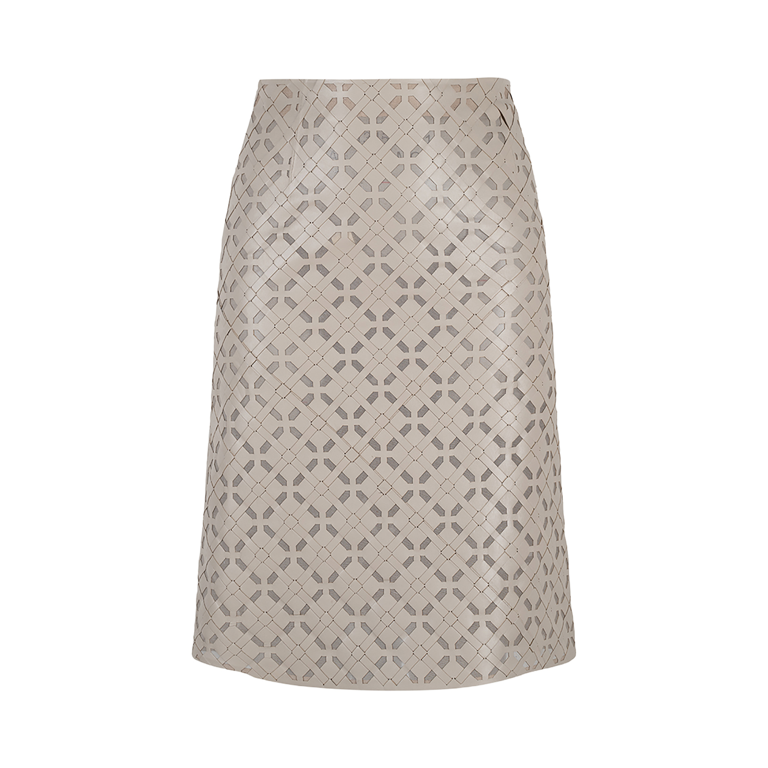 K15103 | LEATHER MOSAIC SKIRT