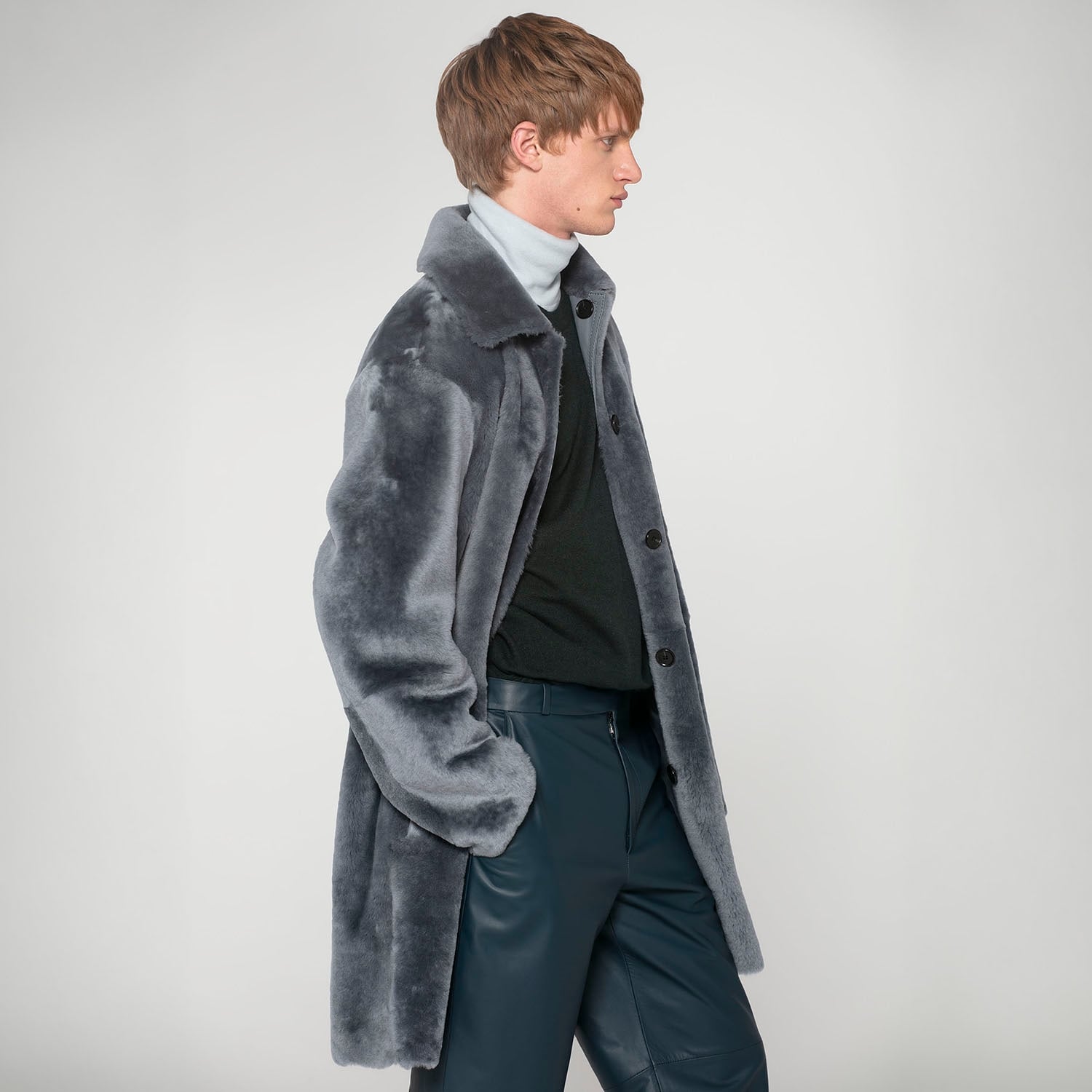 K151451 - SHEARLING REVERSIBLE CAR COAT