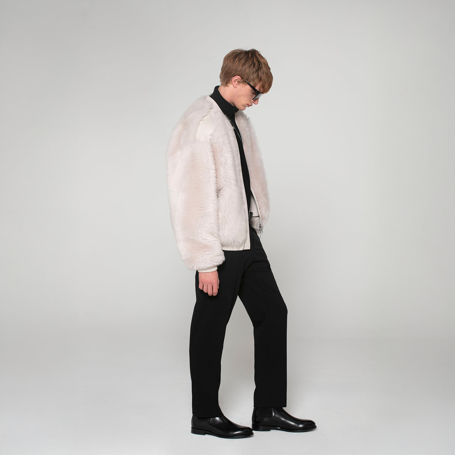 K15146 - SHEARLING OVERSIZE BOMBER
