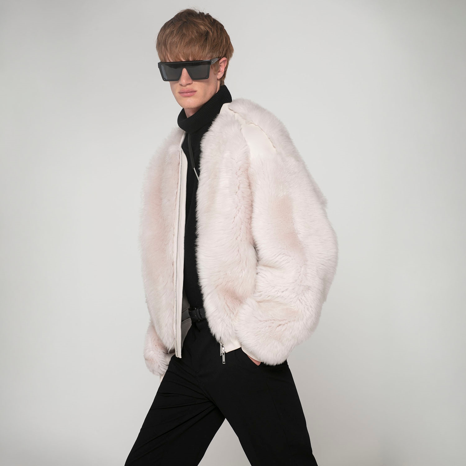 K15146 - SHEARLING OVERSIZE BOMBER