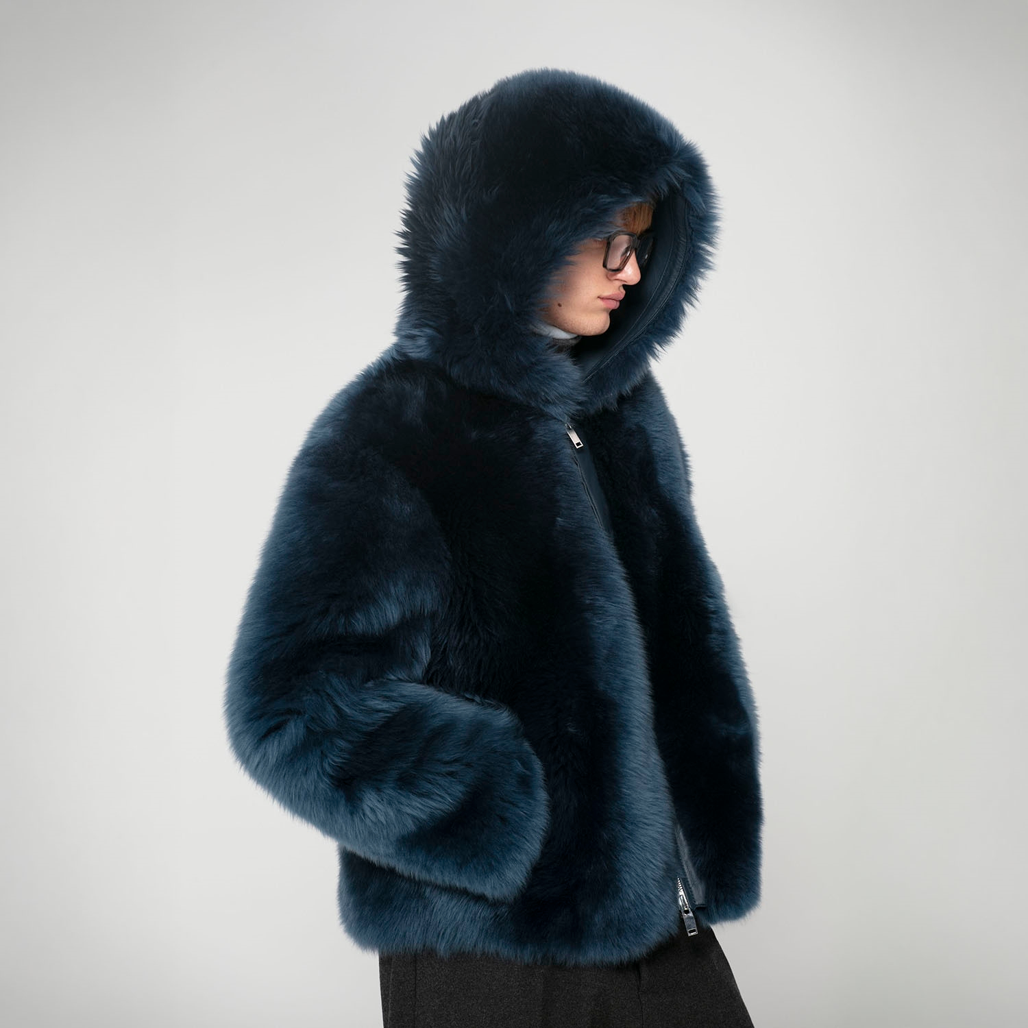 K15148 - SHEARLING HOODIE JACKET