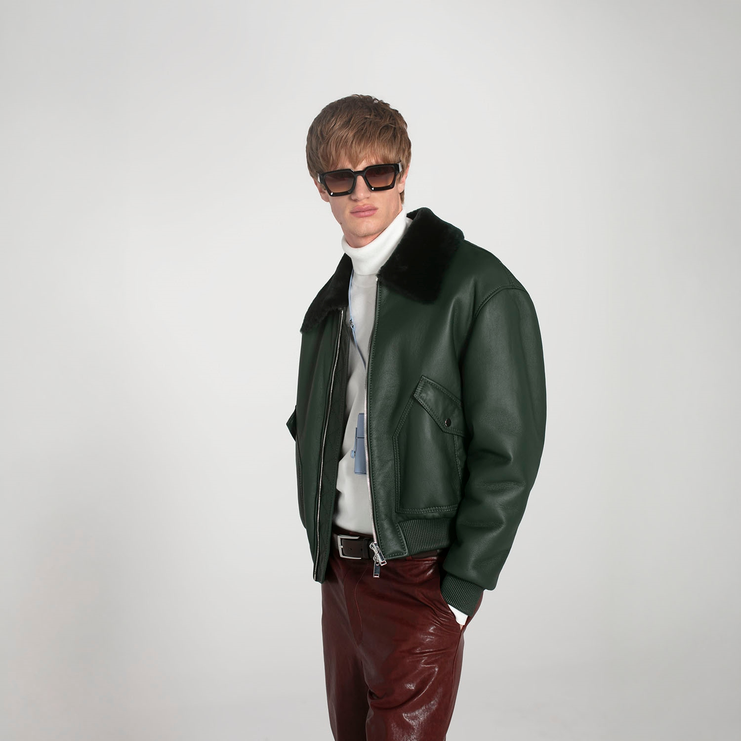K151491 - SHEARLING BOMBER JACKET