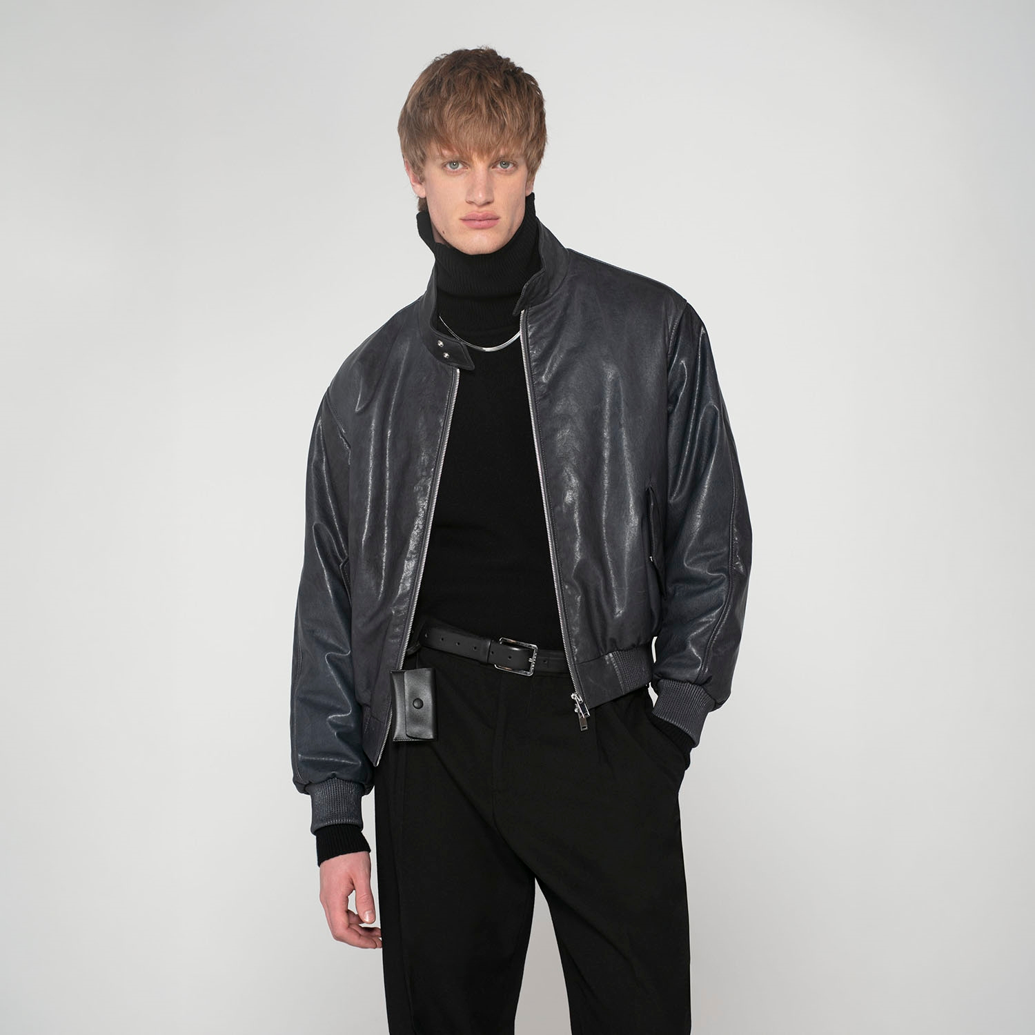 K15155 - LEATHER BOMBER JACKET