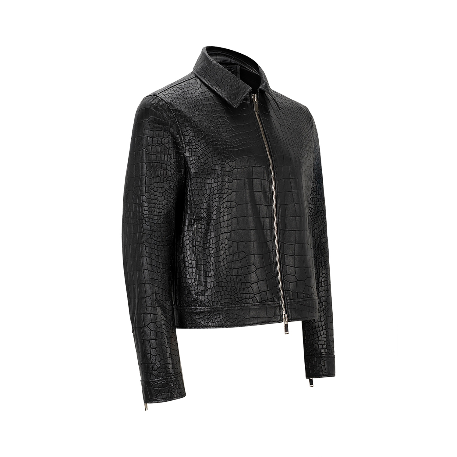 K15161 - LEATHER FITTED BLOUSON JACKET