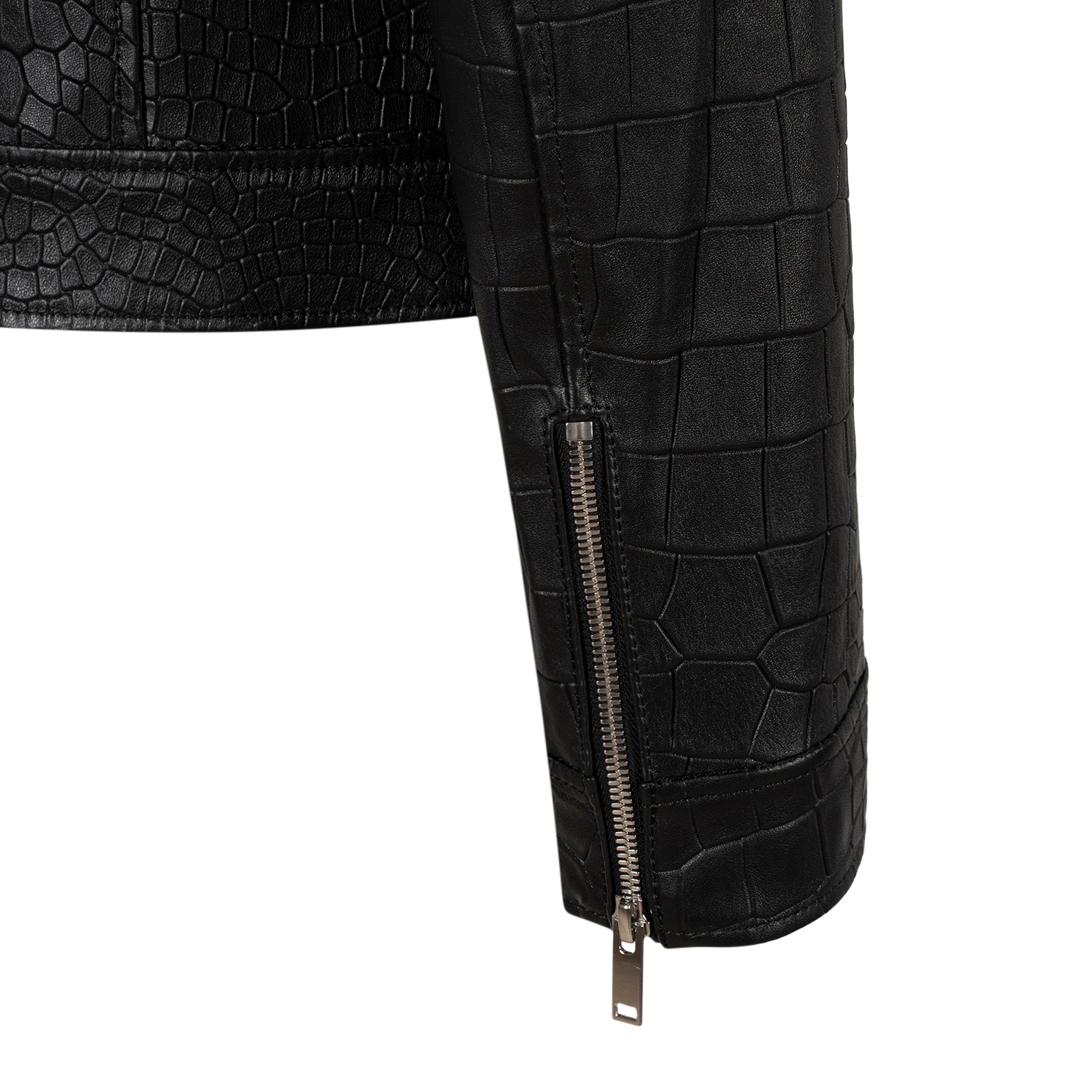 K15161 - LEATHER FITTED BLOUSON JACKET