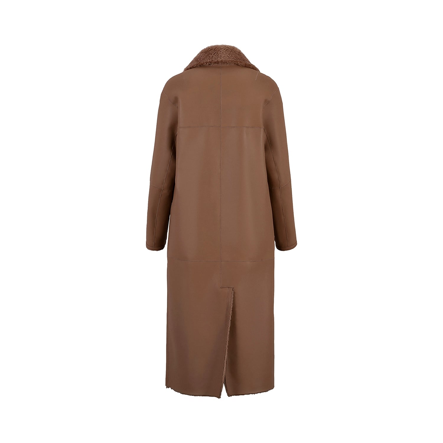 K15173-SHEARLING REVERSIBLE ROBE COAT