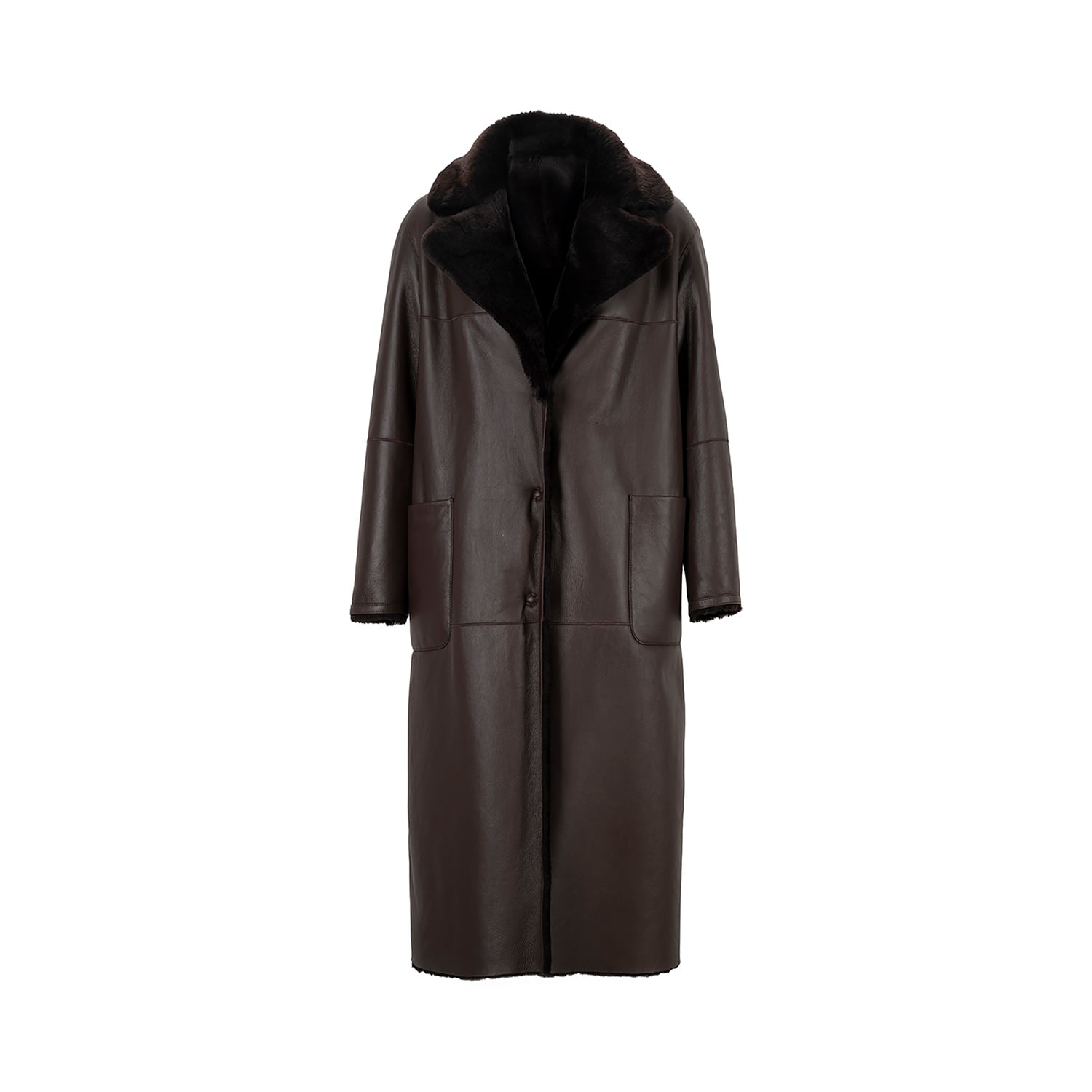 K151731- SHEARLING REVERSIBLE ROBE COAT