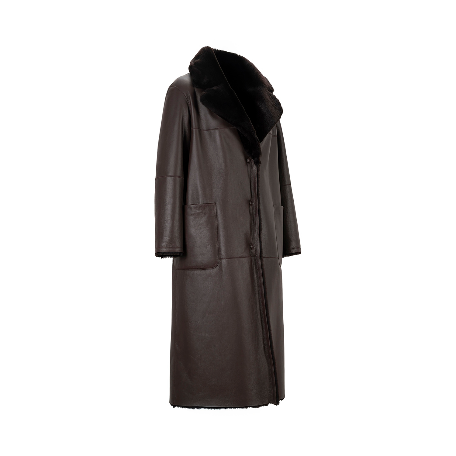 K151731- SHEARLING REVERSIBLE ROBE COAT