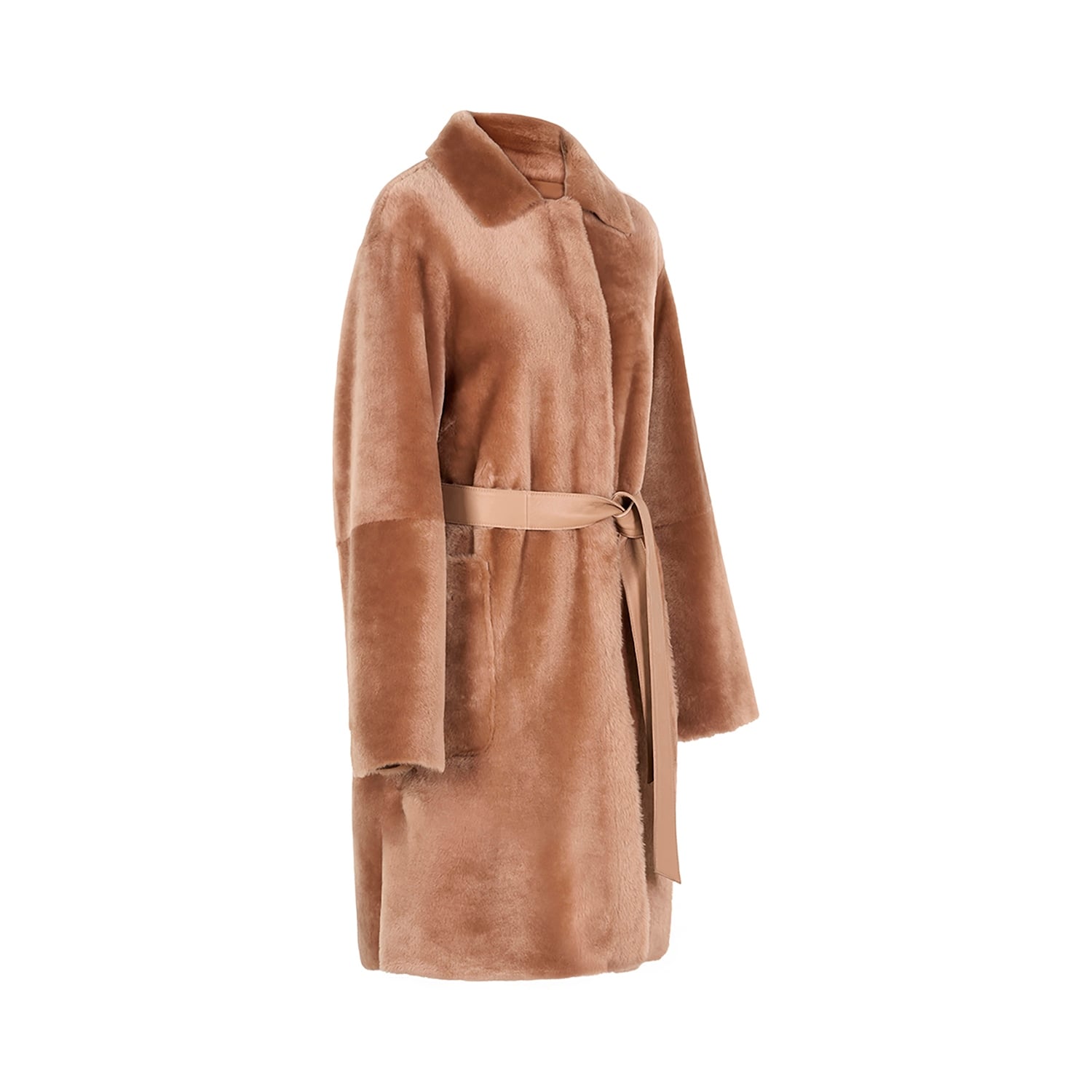 K15174- SHEARLING REVERSIBLE CHEMISE COAT