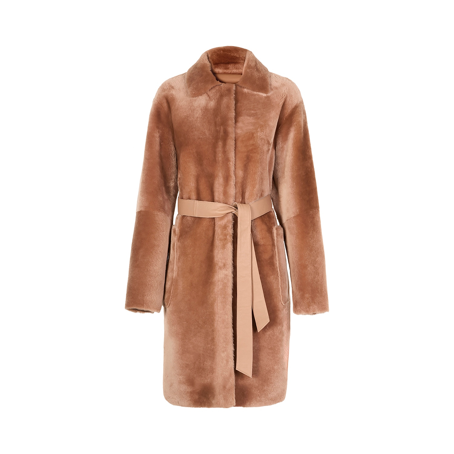 K15174- SHEARLING REVERSIBLE CHEMISE COAT