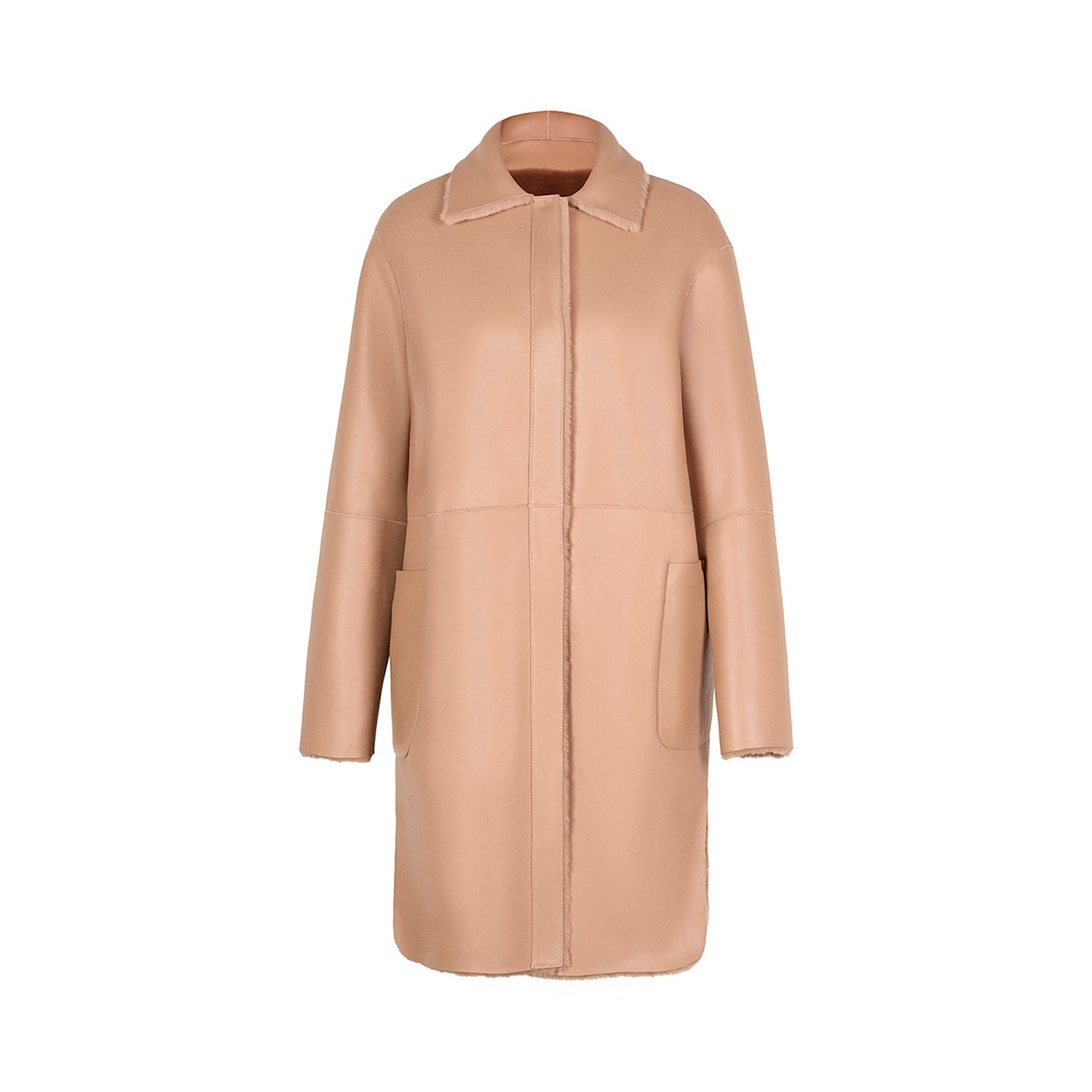 K15174- SHEARLING REVERSIBLE CHEMISE COAT