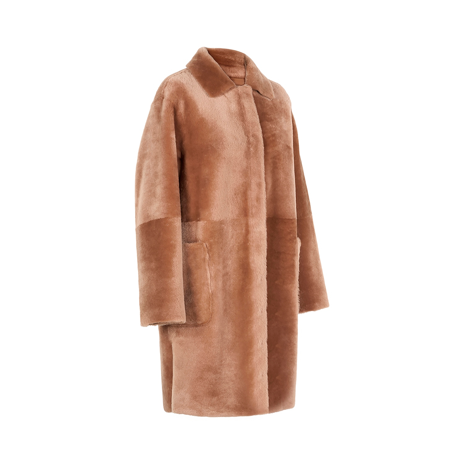 K15174- SHEARLING REVERSIBLE CHEMISE COAT