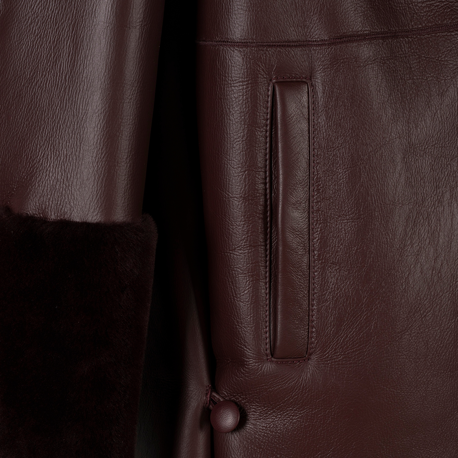 K15176- SHEARLING CAPE CABAN