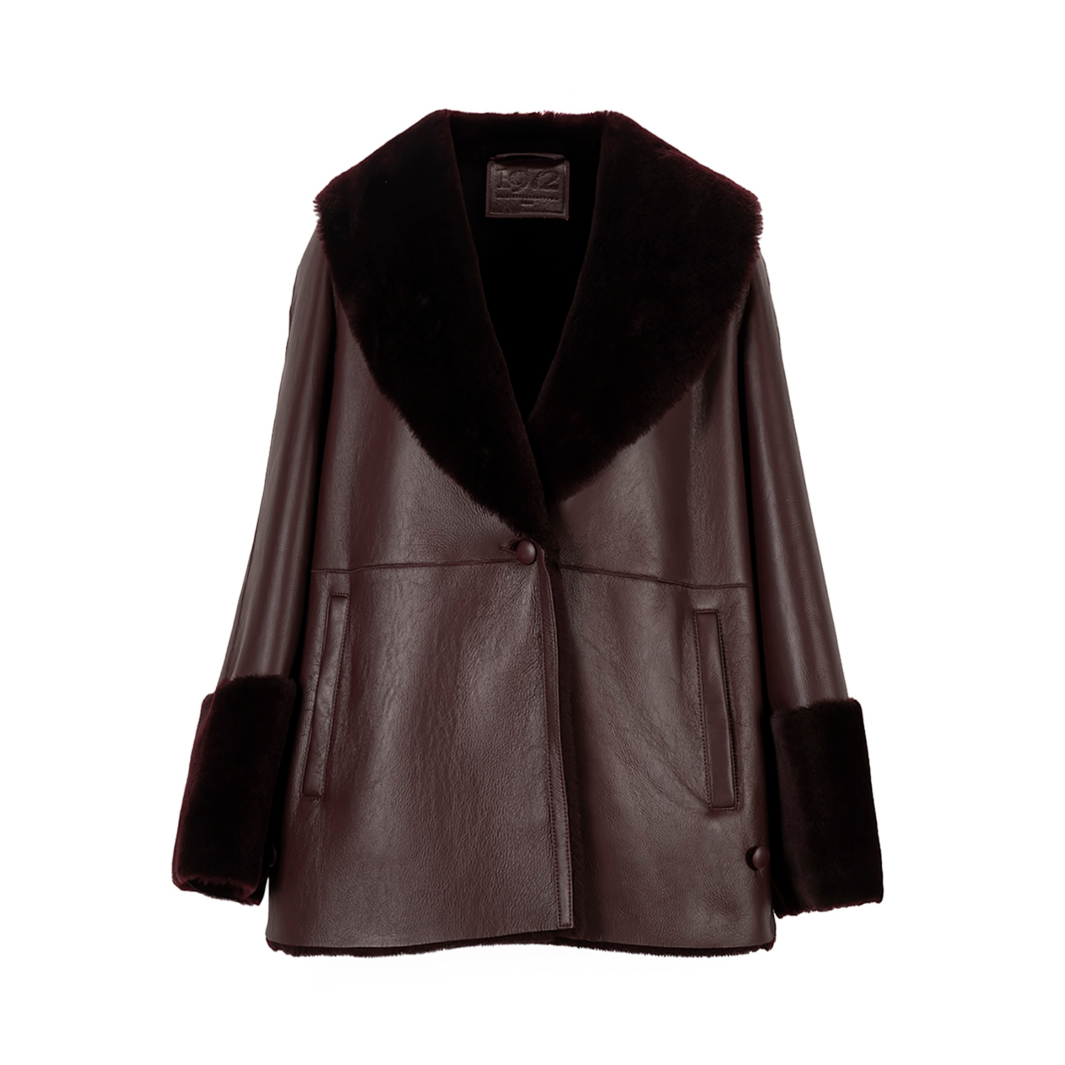 K15176- SHEARLING CAPE CABAN