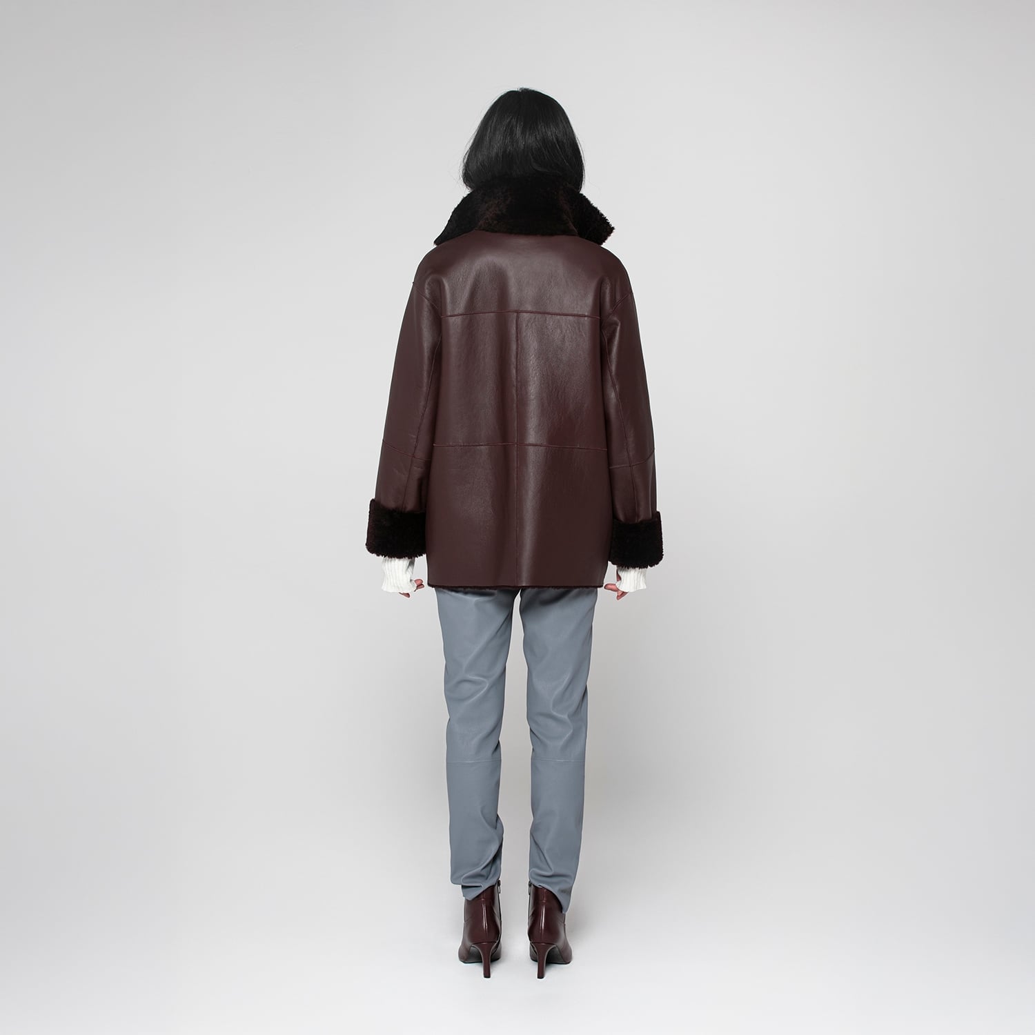K151771 - SHEARLING REVERSIBLE BOXY JACKET