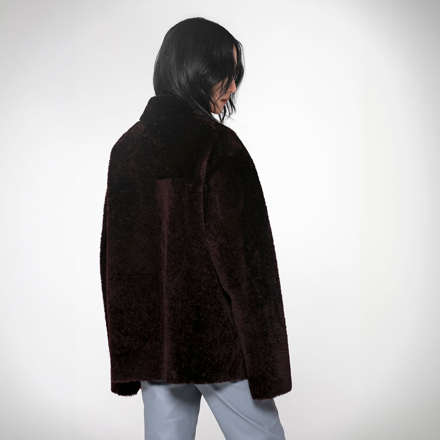 K151771 - SHEARLING REVERSIBLE BOXY JACKET