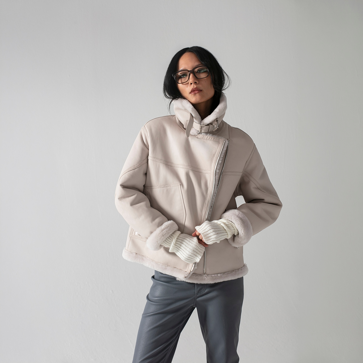 K15181 - SHEARLING BIKER JACKET