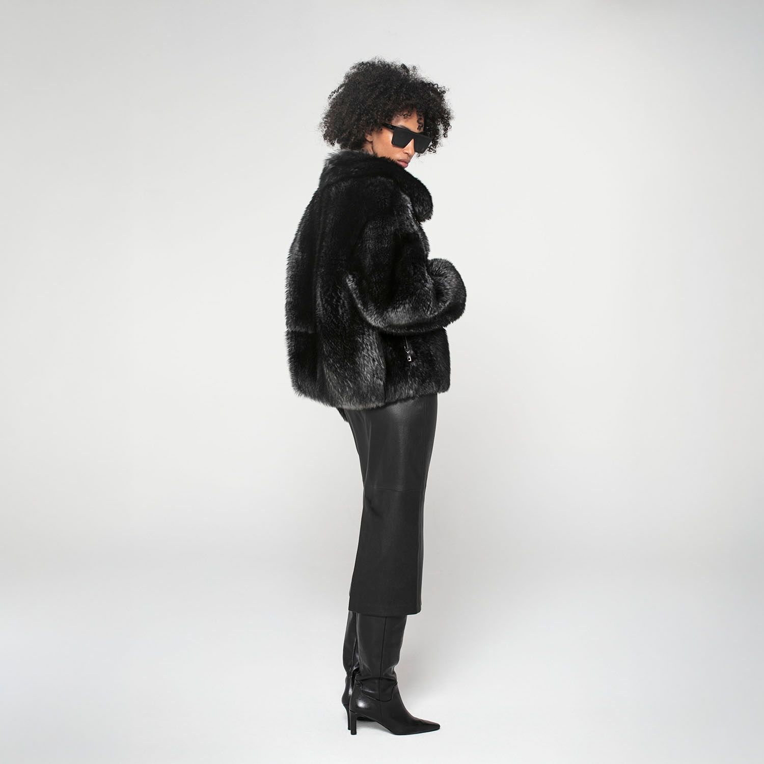 K15182 - SHEARLING HIGH COLLAR JACKET