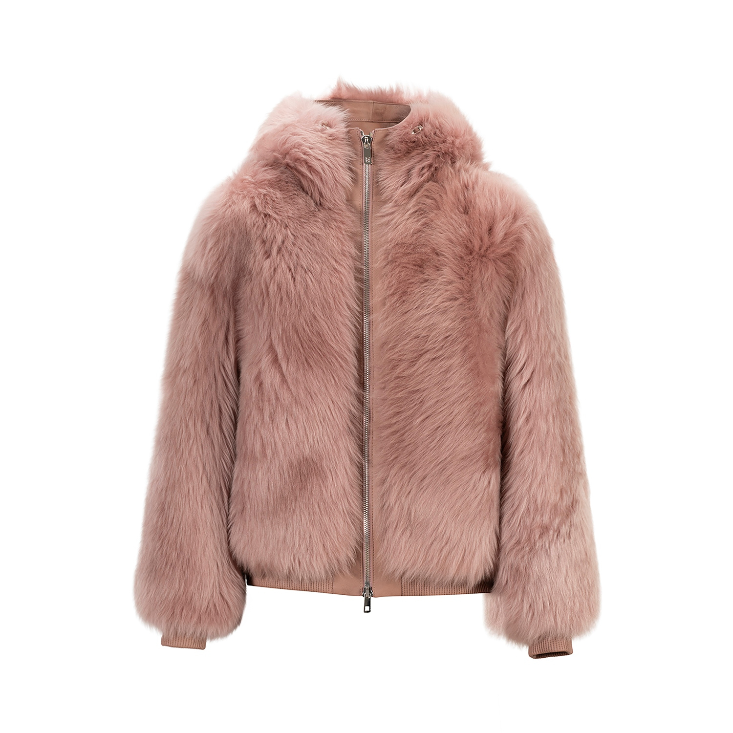 K151841- SHEARLING HOODIE JACKET