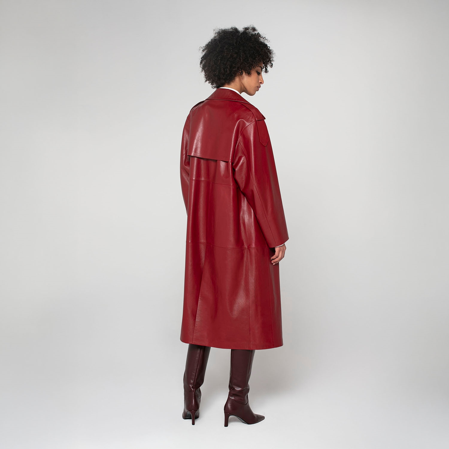 K15188 - LEATHER TRENCH COAT