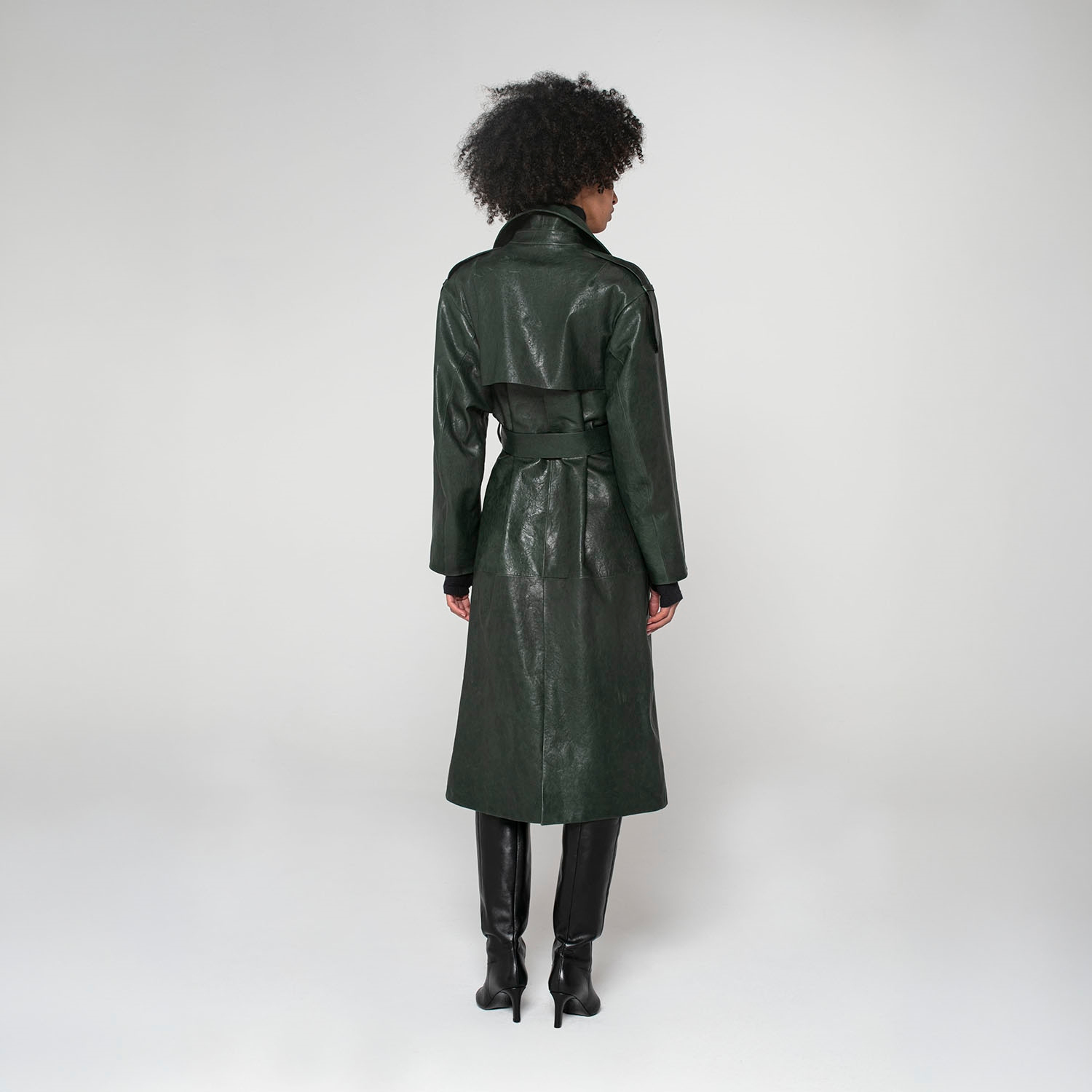 K151881 - LEATHER TRENCH COAT